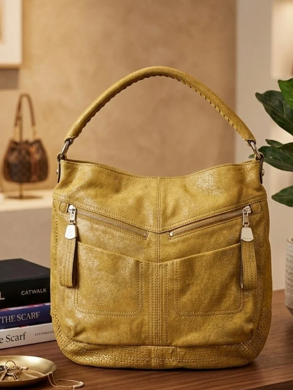 VINTAGE B. MAKOWSKY Glitter Hobo Bag